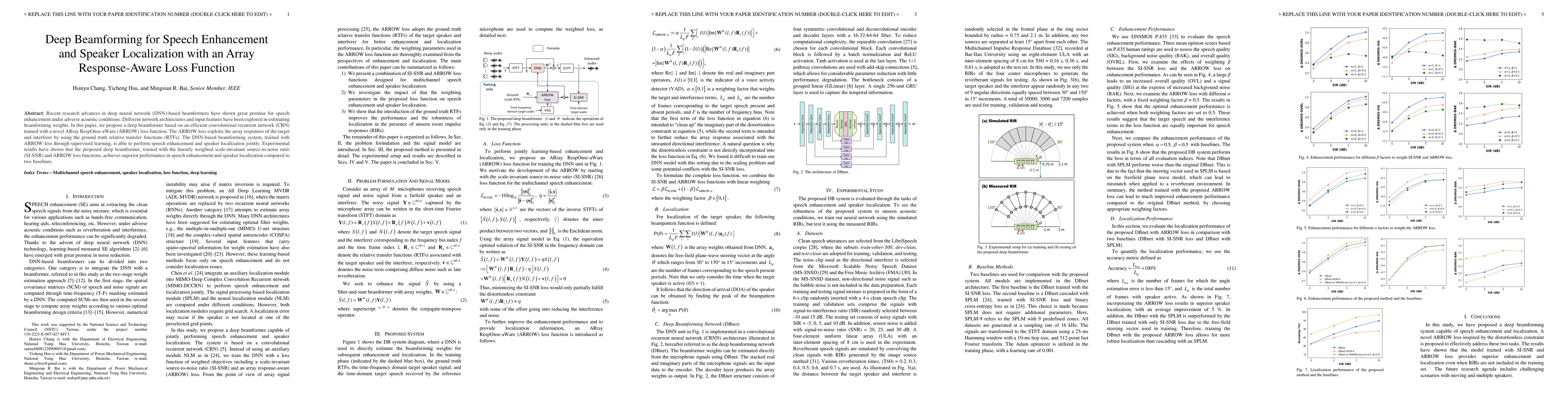 Thumbnail for Deep Beamforming for Speech Enhancement and Speaker Localization with an
  Array Response-Aware Loss Function