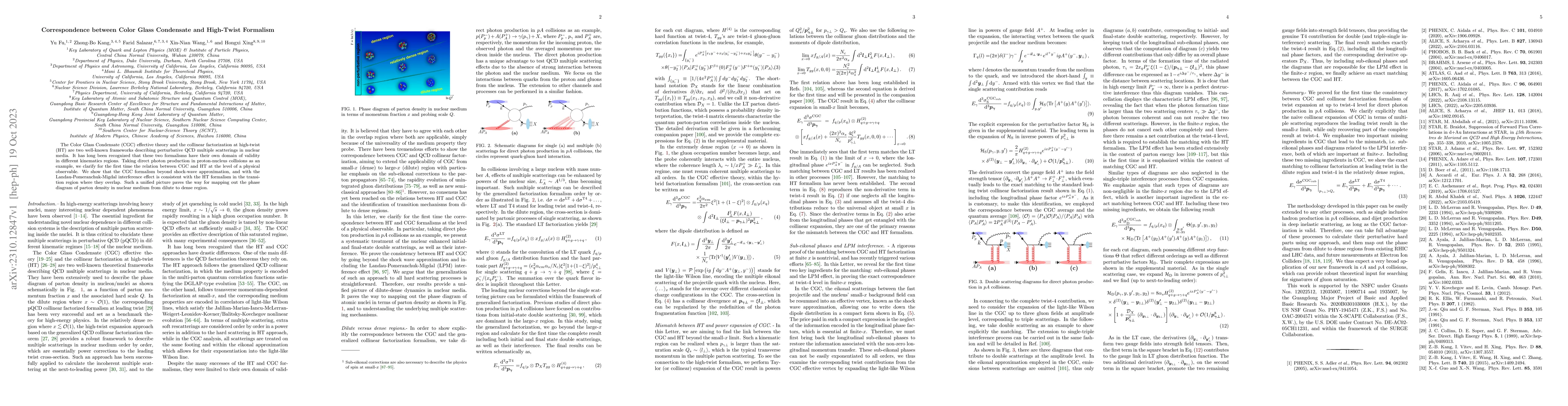 Thumbnail for Correspondence between Color Glass Condensate and High-Twist Formalism