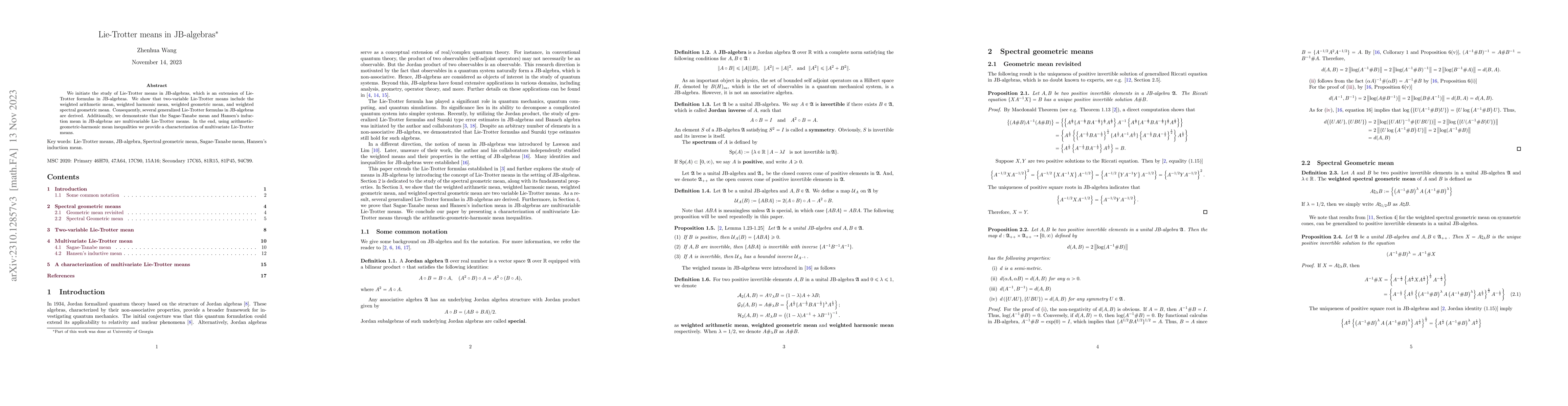 Thumbnail for Lie-Trotter means in JB-algebras