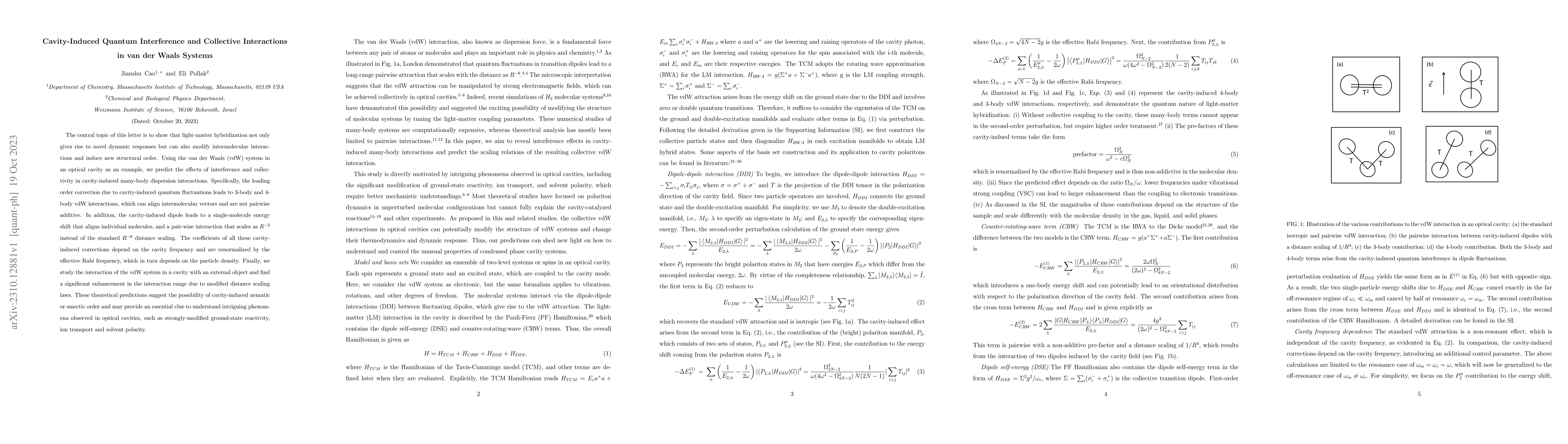 Thumbnail for Cavity-Induced Quantum Interference and Collective Interactions in van
  der Waals Systems