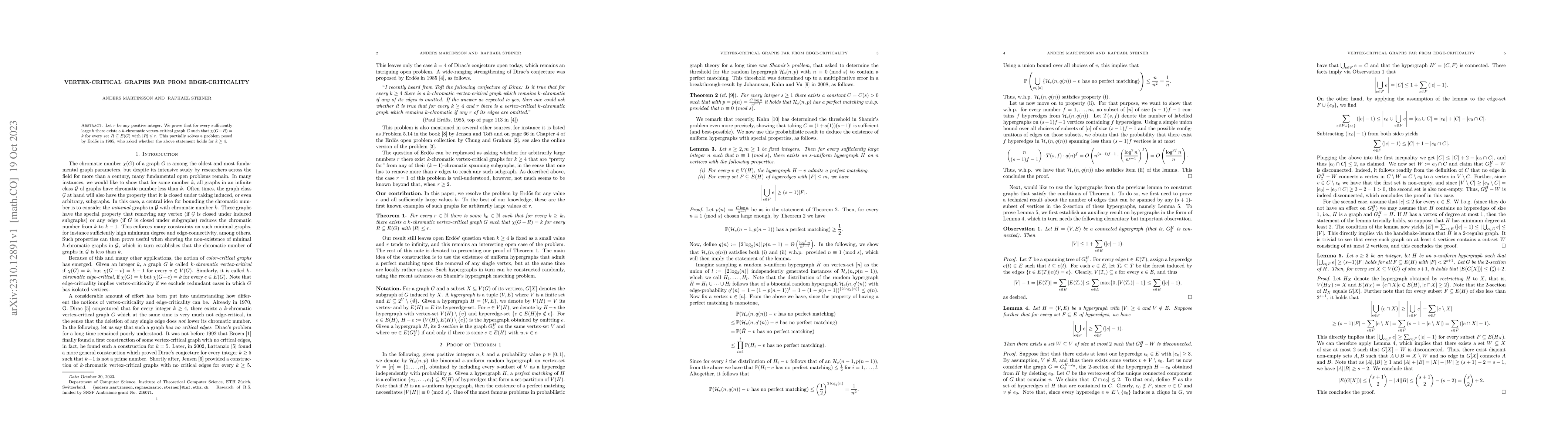 Thumbnail for Vertex-critical graphs far from edge-criticality