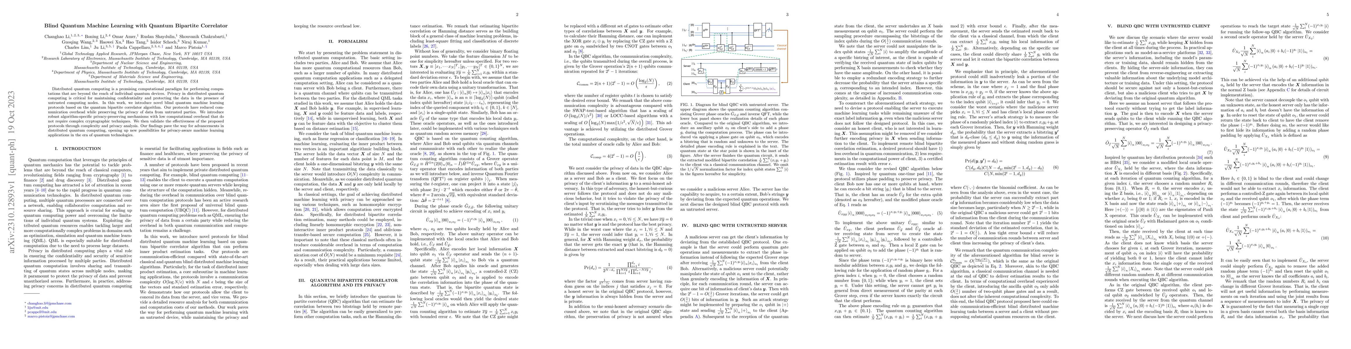 Thumbnail for Blind quantum machine learning with quantum bipartite correlator