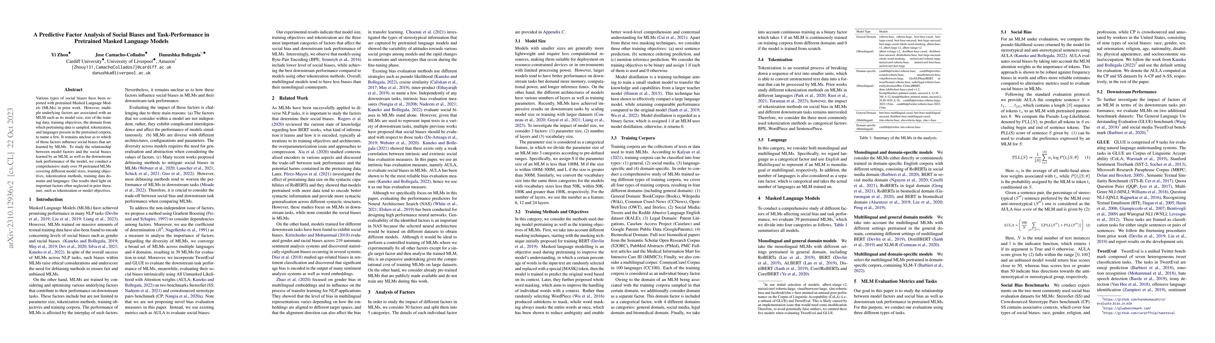 Thumbnail for A Predictive Factor Analysis of Social Biases and Task-Performance in
  Pretrained Masked Language Models