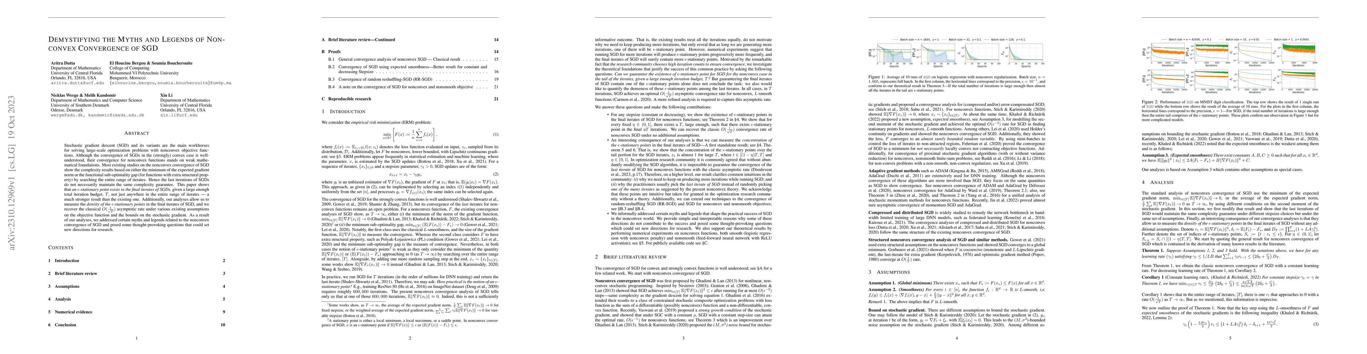 Thumbnail for Demystifying the Myths and Legends of Nonconvex Convergence of SGD