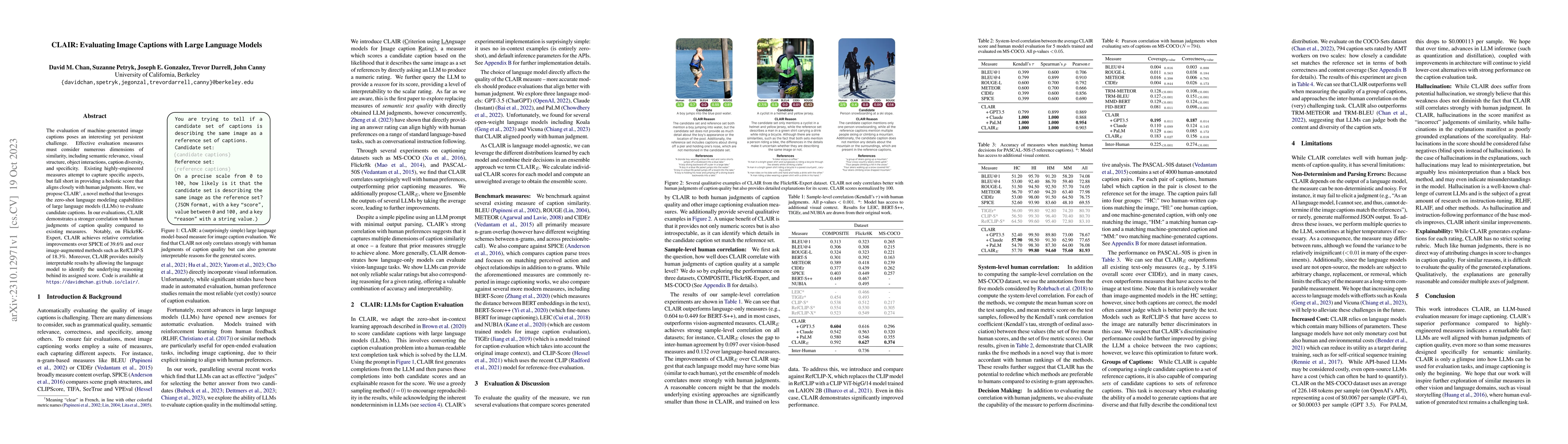 Thumbnail for CLAIR: Evaluating Image Captions with Large Language Models
