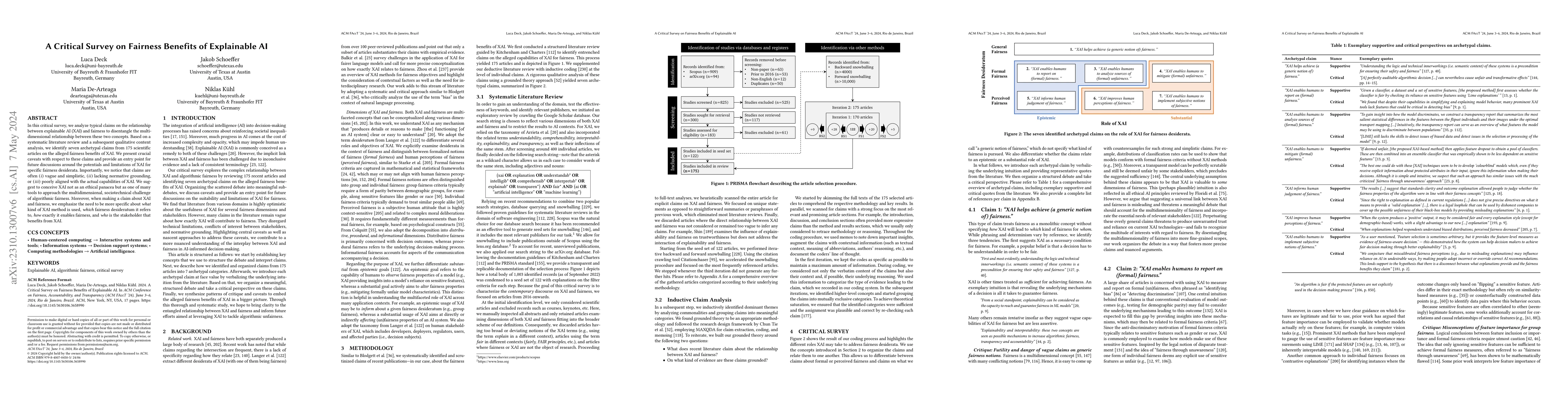 Thumbnail for A Critical Survey on Fairness Benefits of Explainable AI