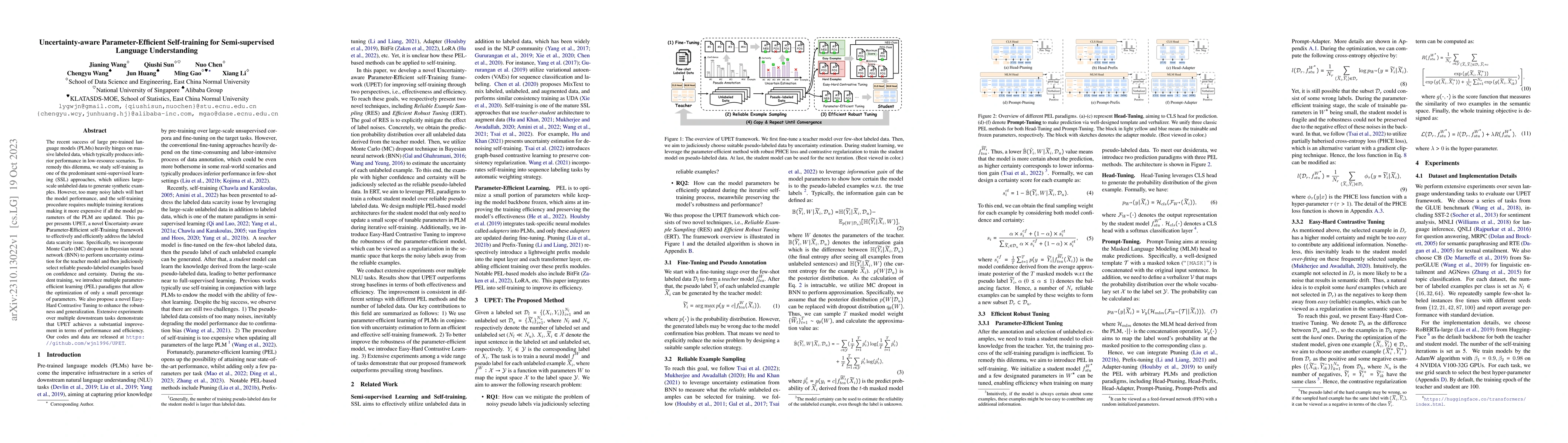 Thumbnail for Uncertainty-aware Parameter-Efficient Self-training for Semi-supervised
  Language Understanding
