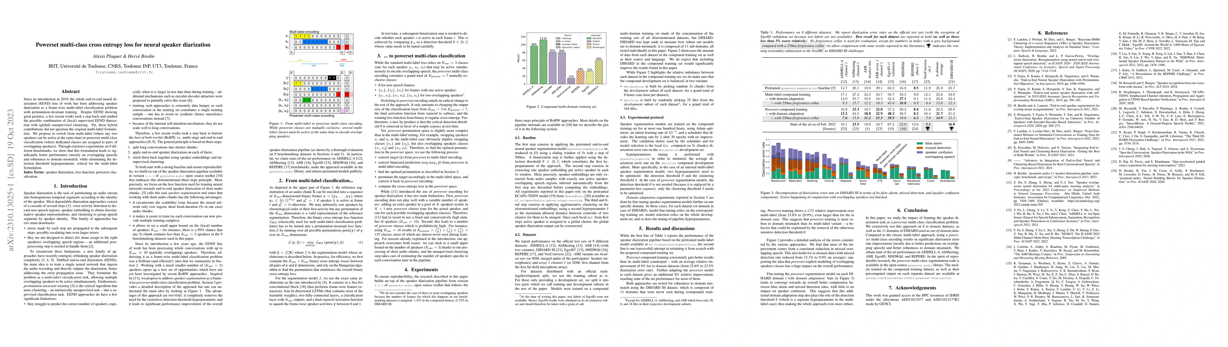 Thumbnail for Powerset multi-class cross entropy loss for neural speaker diarization