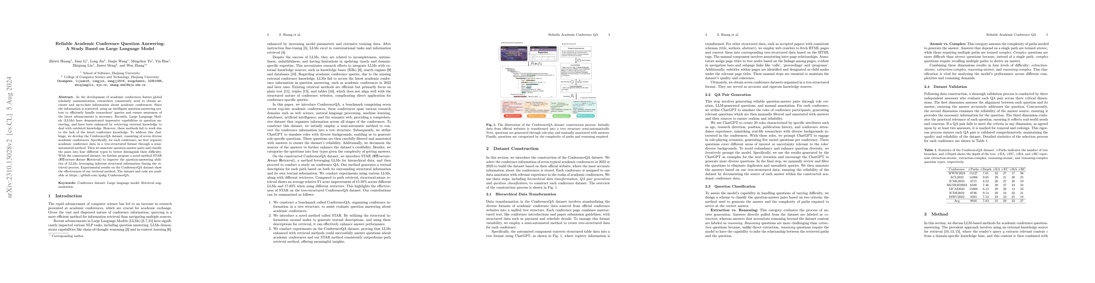 Thumbnail for Reliable Academic Conference Question Answering: A Study Based on Large
  Language Model