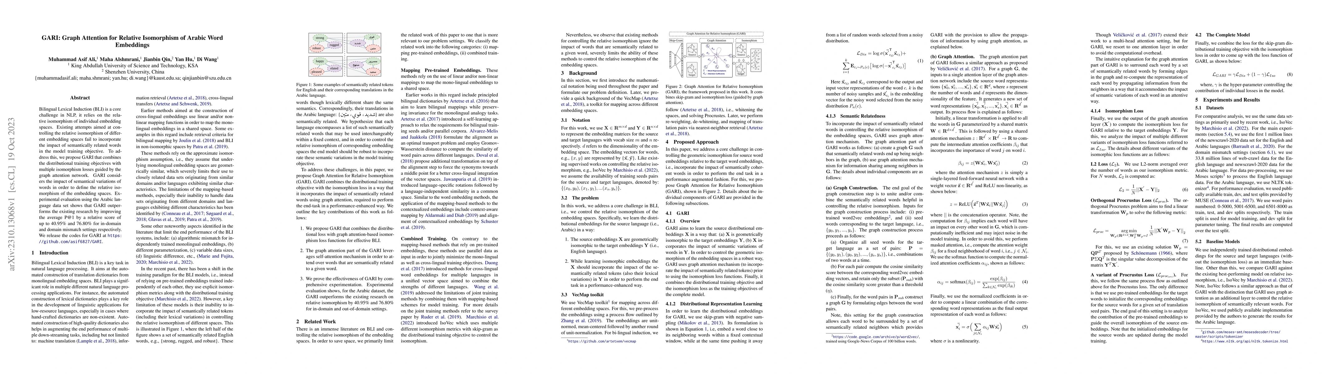 Thumbnail for GARI: Graph Attention for Relative Isomorphism of Arabic Word Embeddings