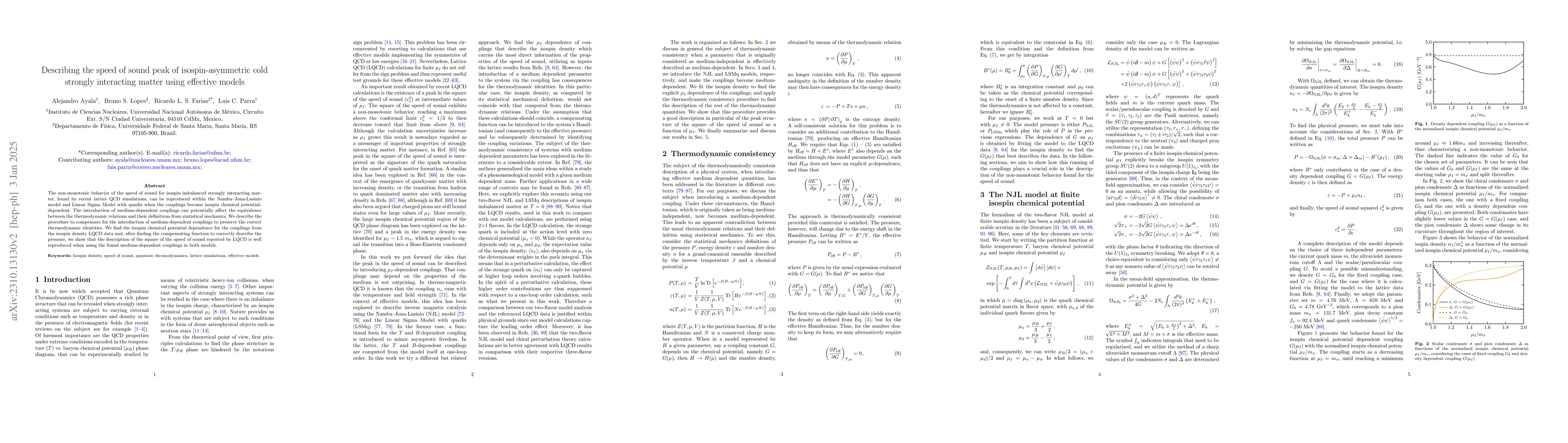 Thumbnail for Describing the speed of sound peak of isospin-asymmetric cold strongly
  interacting matter using effective models
