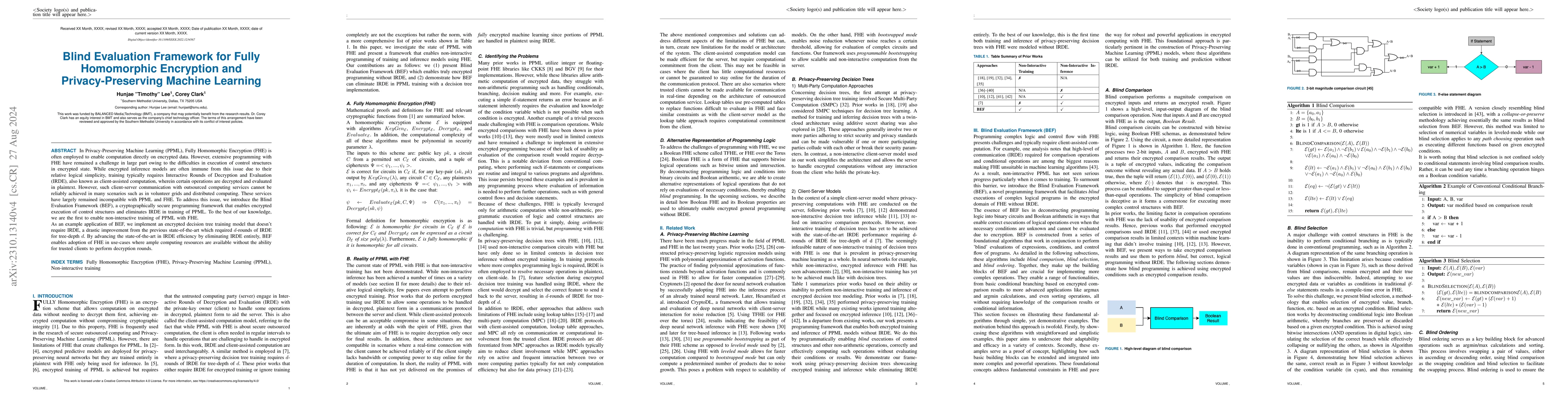 Thumbnail for Blind Evaluation Framework for Fully Homomorphic Encryption and
  Privacy-Preserving Machine Learning