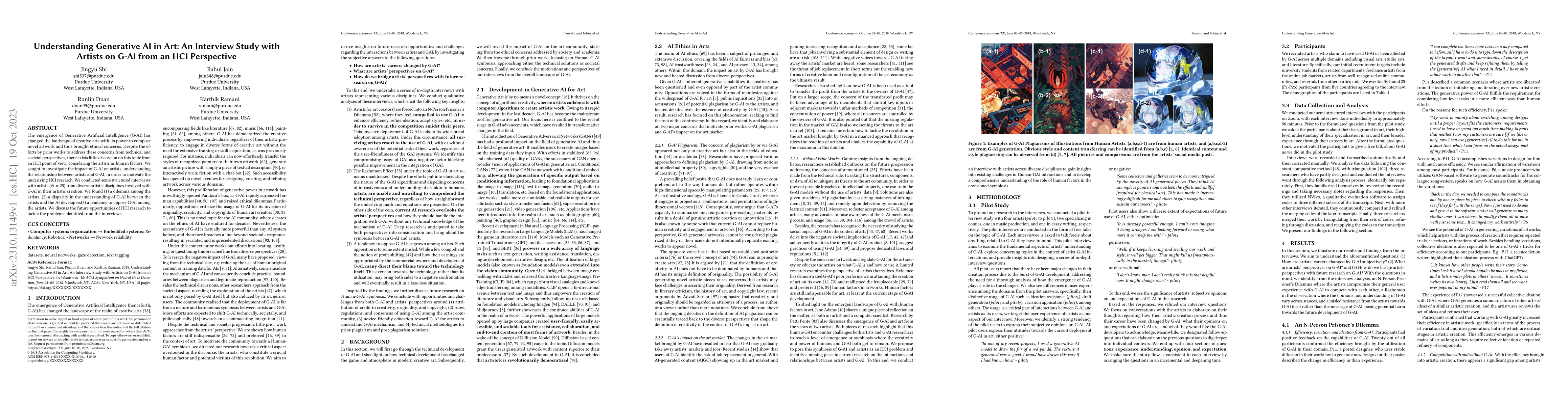 Thumbnail for Understanding Generative AI in Art: An Interview Study with Artists on
  G-AI from an HCI Perspective