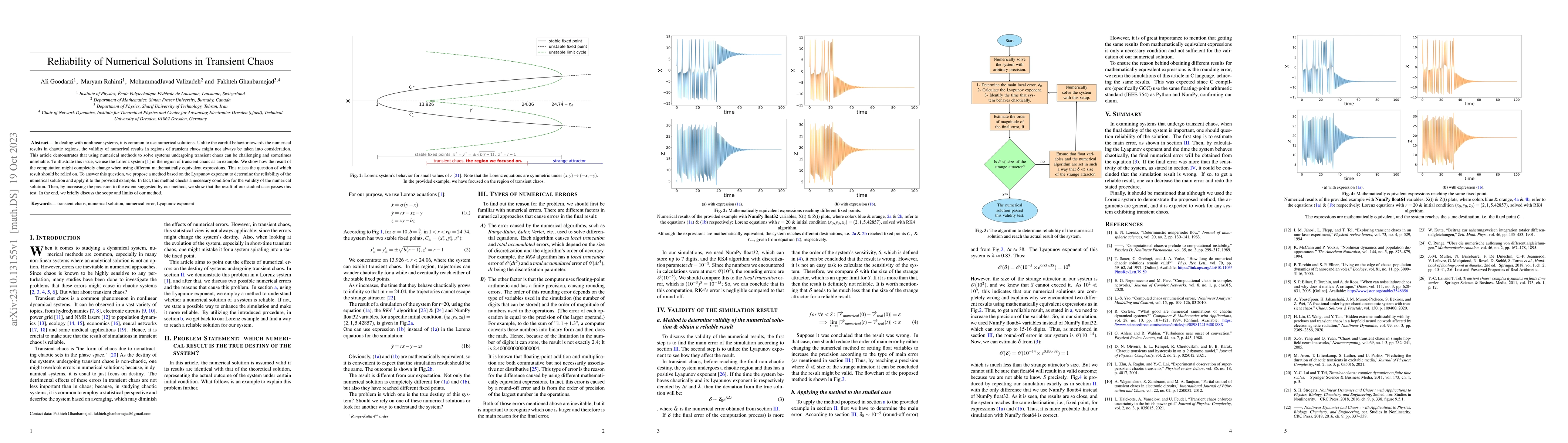 Thumbnail for Reliability of Numerical Solutions in Transient Chaos