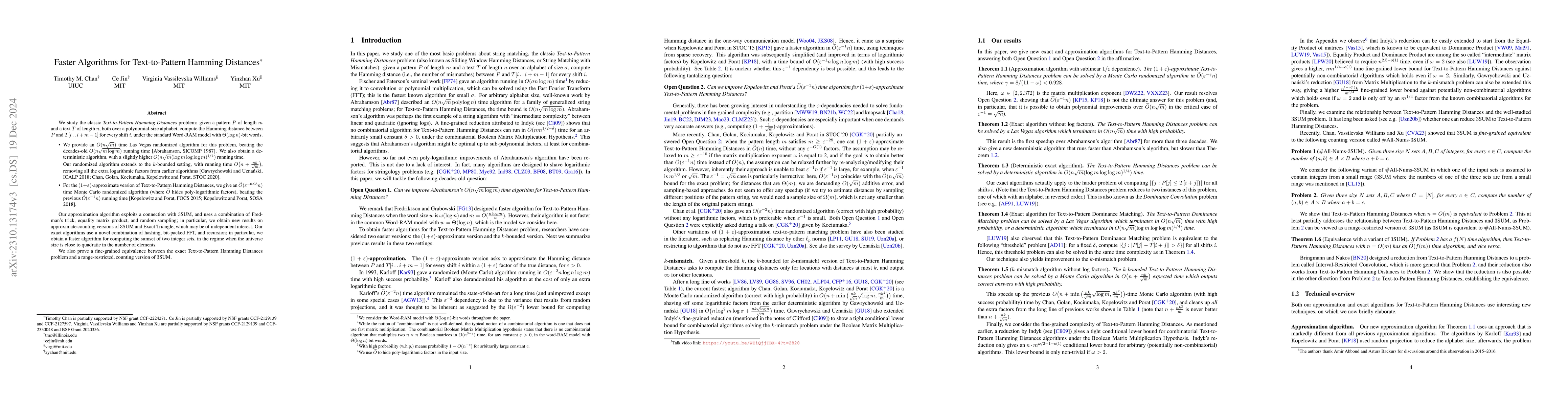 Thumbnail for Faster Algorithms for Text-to-Pattern Hamming Distances
