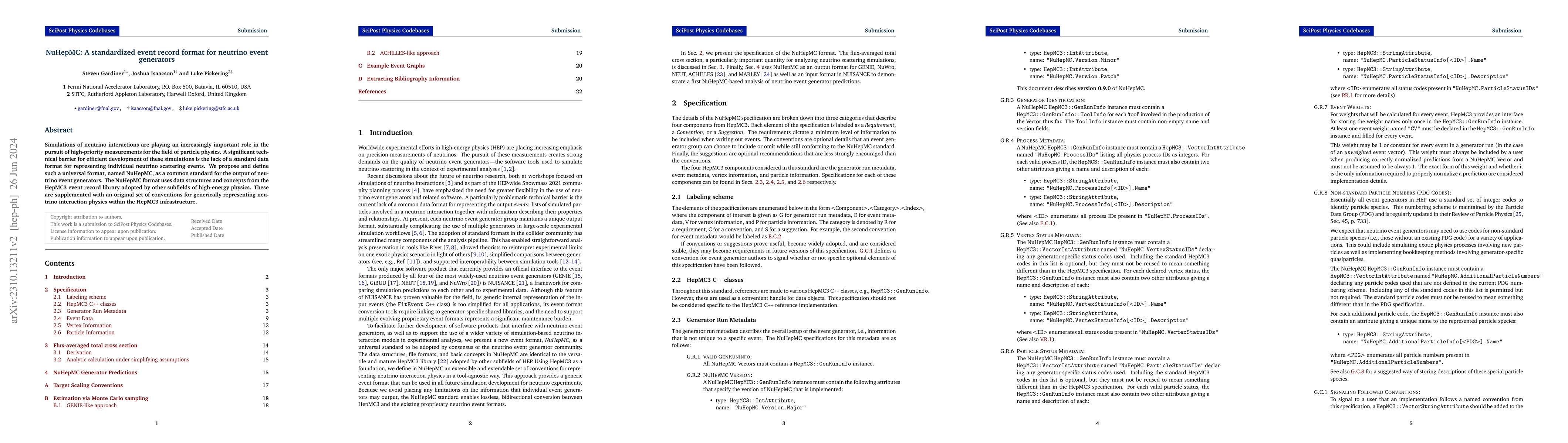 Thumbnail for NuHepMC: A standardized event record format for neutrino event
  generators