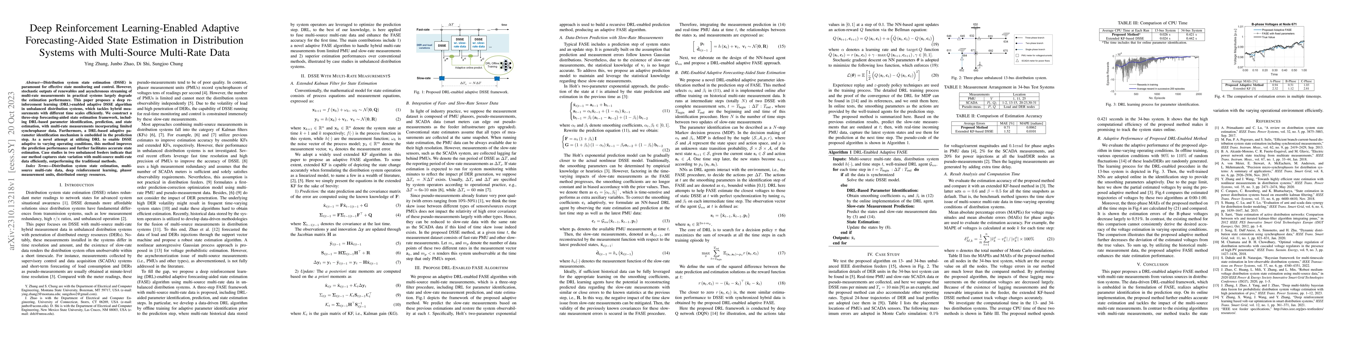Thumbnail for Deep Reinforcement Learning-Enabled Adaptive Forecasting-Aided State
  Estimation in Distribution Systems with Multi-Source Multi-Rate Data