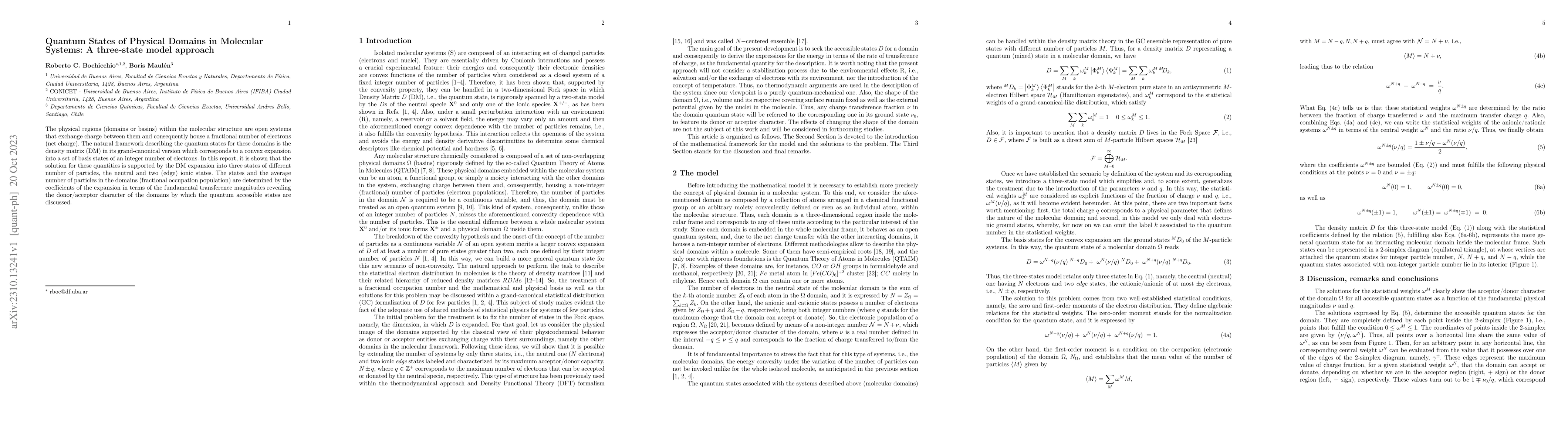 Thumbnail for Quantum states of physical domains in molecular systems: A three-state
  model approach