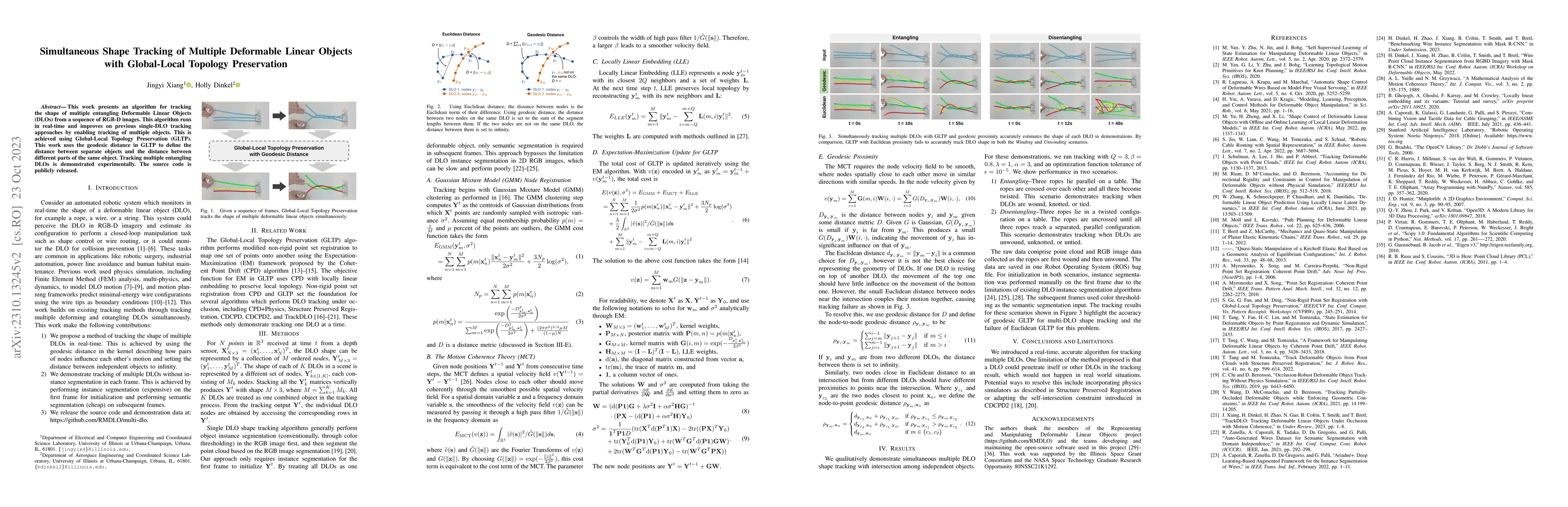 Thumbnail for Simultaneous Shape Tracking of Multiple Deformable Linear Objects with
  Global-Local Topology Preservation