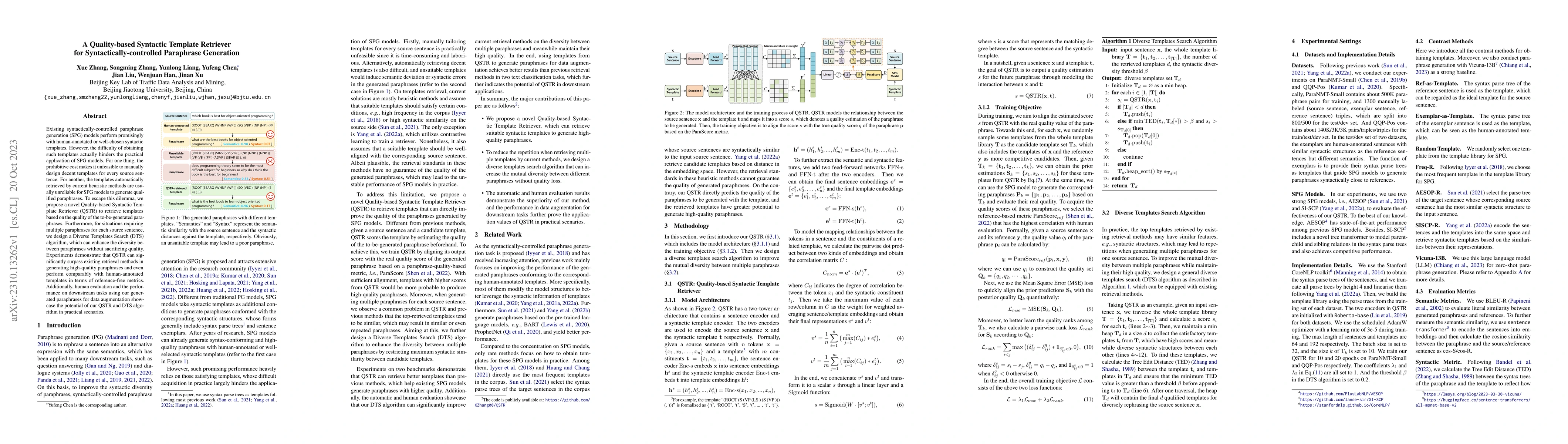 Thumbnail for A Quality-based Syntactic Template Retriever for
  Syntactically-controlled Paraphrase Generation