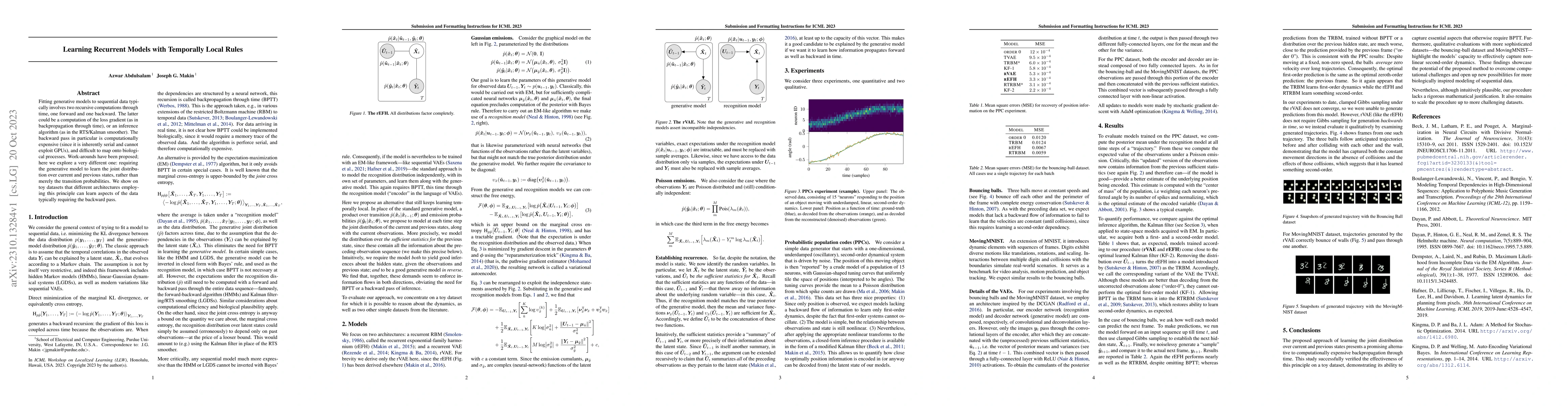 Thumbnail for Learning Recurrent Models with Temporally Local Rules