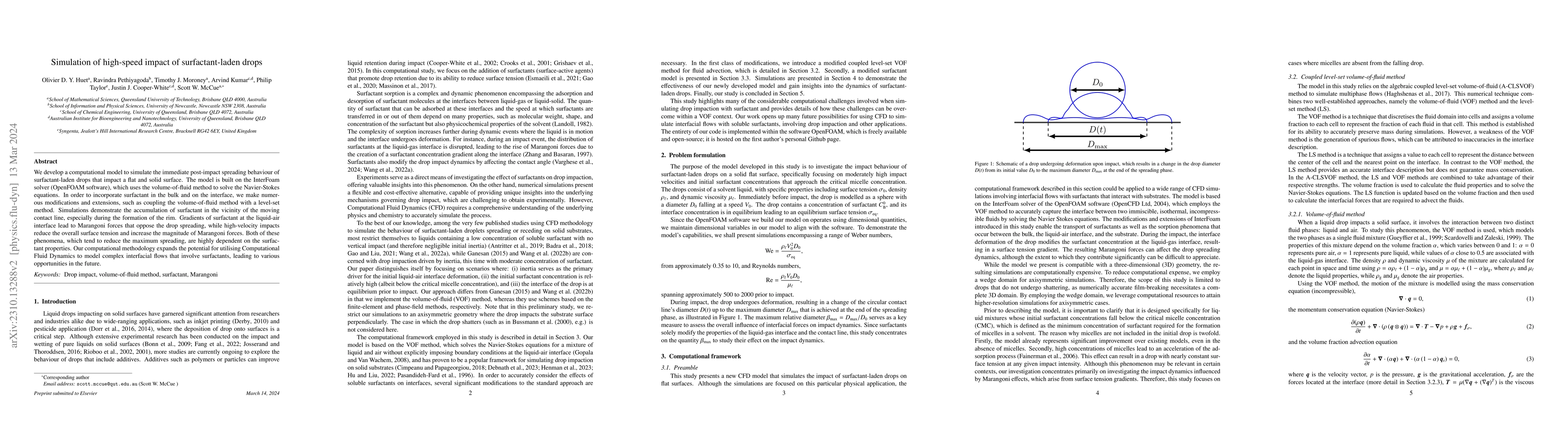 Thumbnail for Simulation of high-speed impact of surfactant-laden drops
