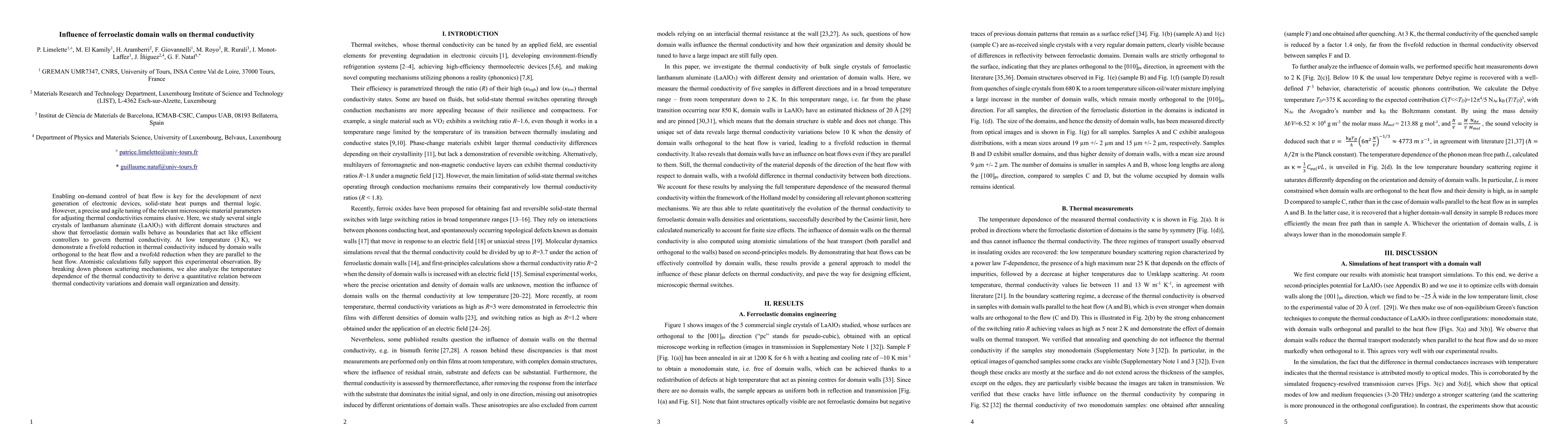 Thumbnail for Influence of ferroelastic domain walls on thermal conductivity