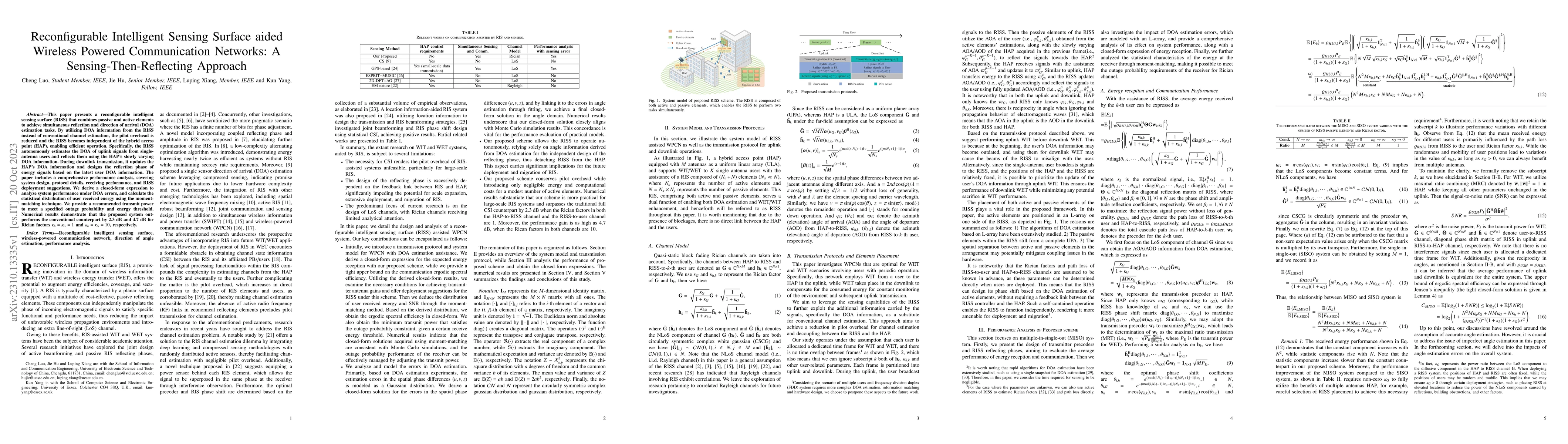 Thumbnail for Reconfigurable Intelligent Sensing Surface aided Wireless Powered
  Communication Networks: A Sensing-Then-Reflecting Approach