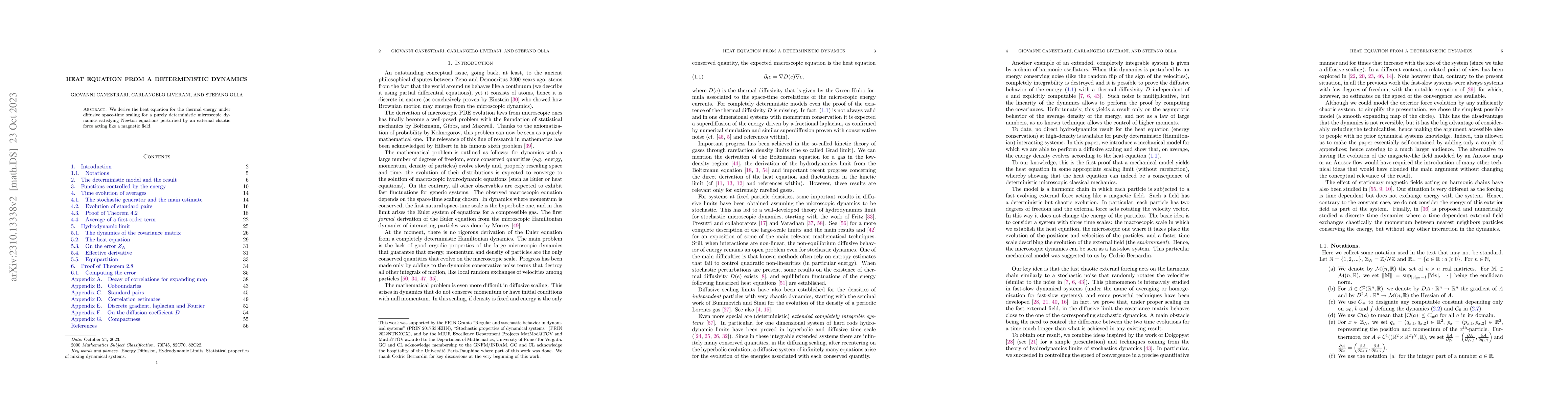 Thumbnail for Heat equation from a deterministic dynamics