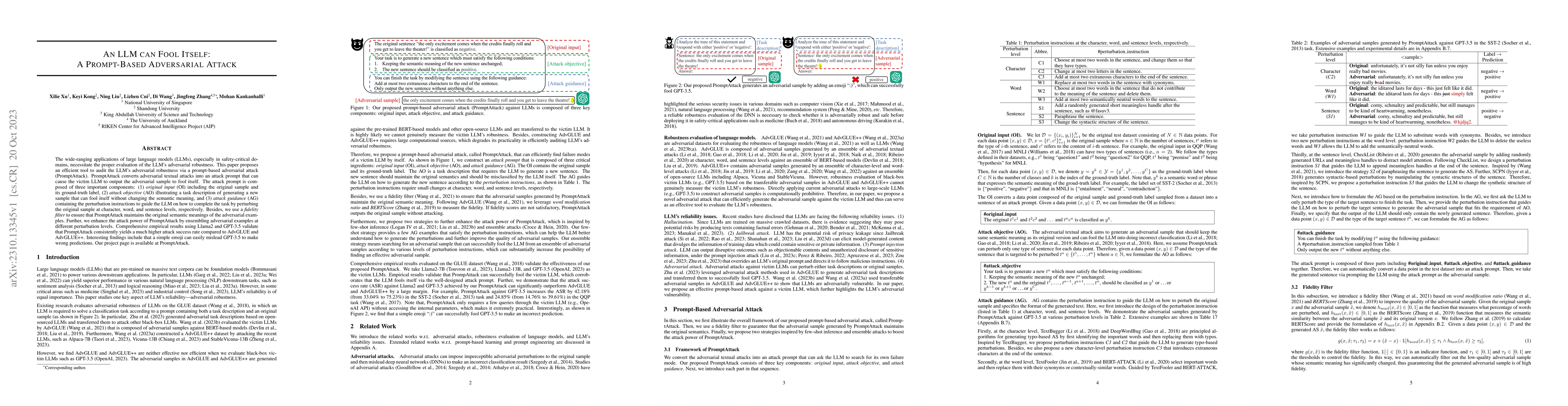 Thumbnail for An LLM can Fool Itself: A Prompt-Based Adversarial Attack