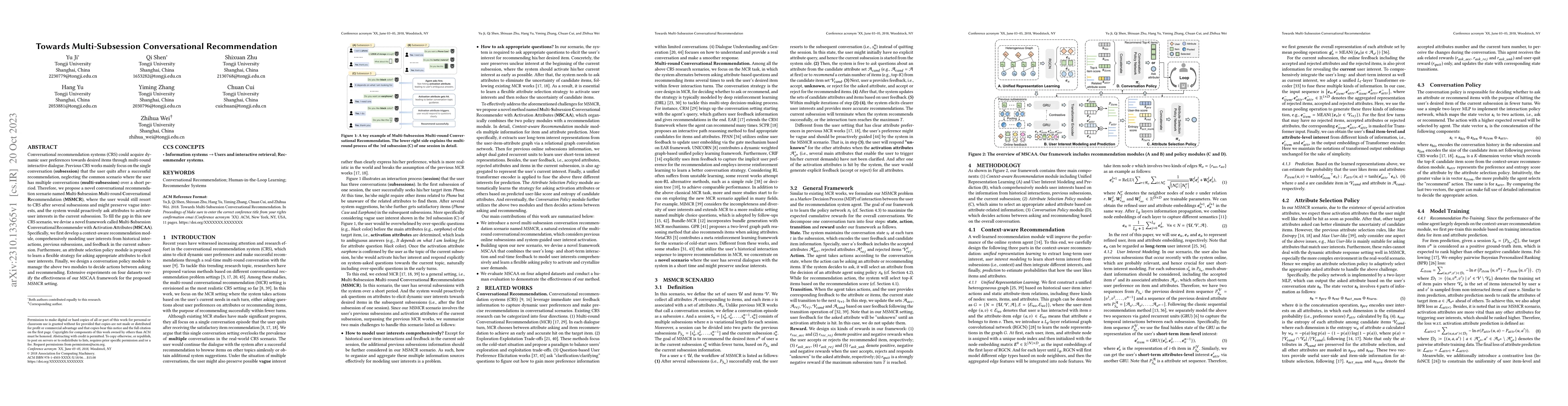 Thumbnail for Towards Multi-Subsession Conversational Recommendation