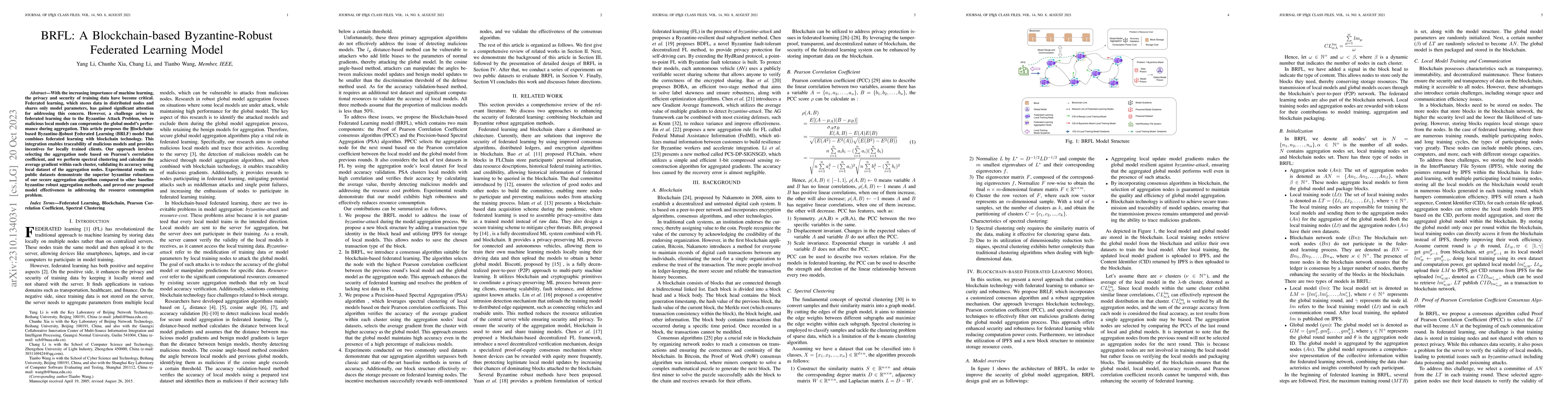Thumbnail for BRFL: A Blockchain-based Byzantine-Robust Federated Learning Model