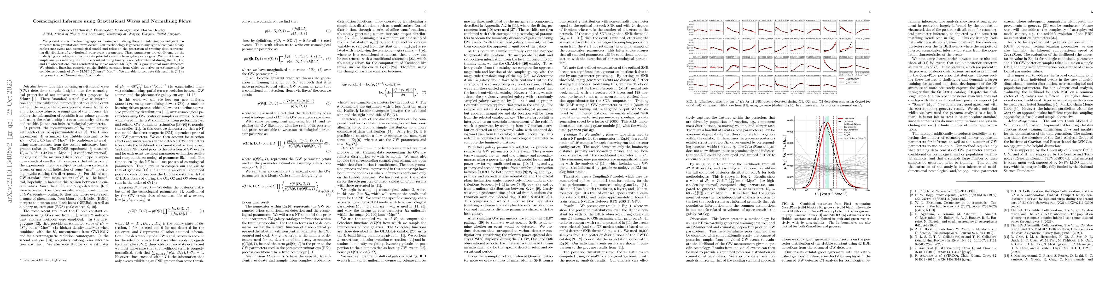 Thumbnail for Cosmological Inference using Gravitational Waves and Normalising Flows