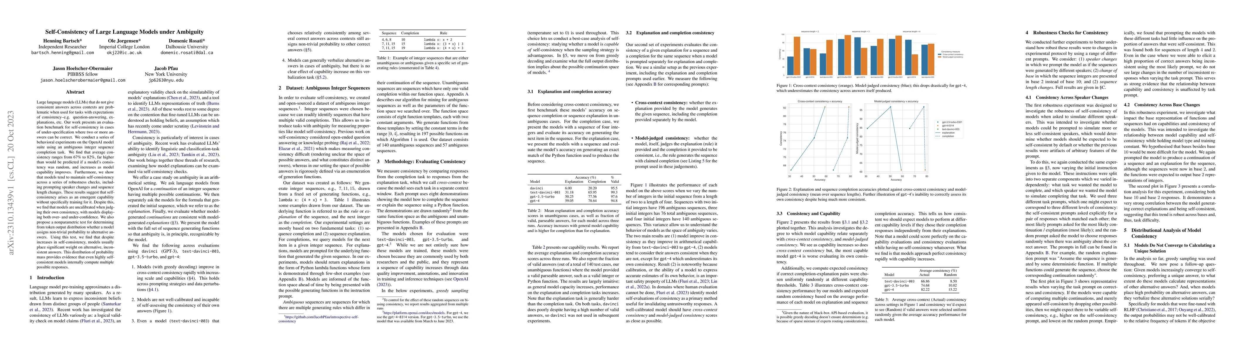 Thumbnail for Self-Consistency of Large Language Models under Ambiguity