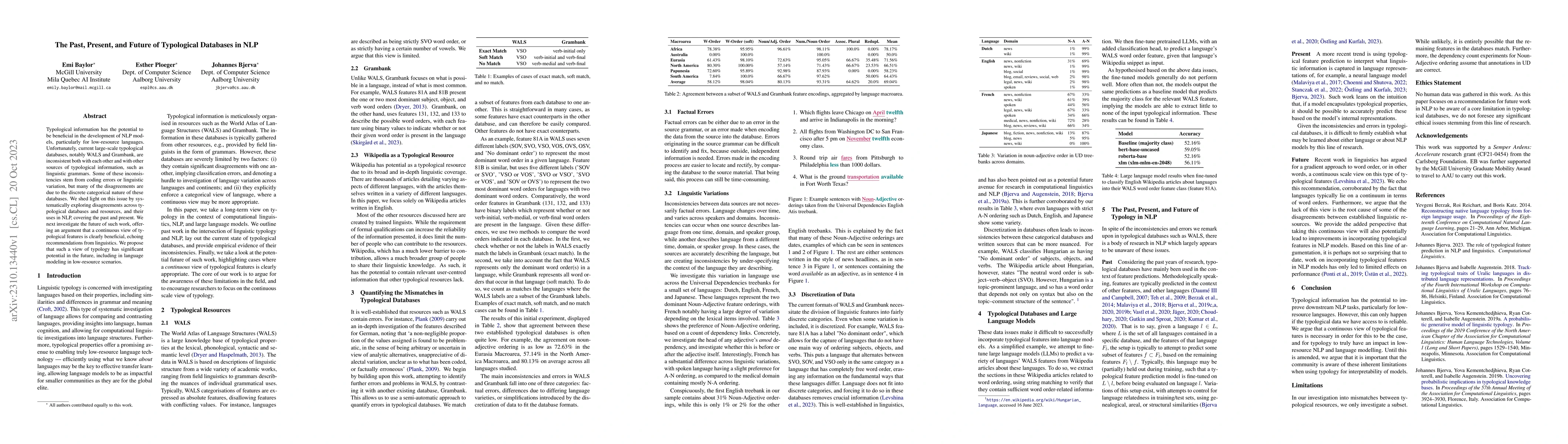 Thumbnail for The Past, Present, and Future of Typological Databases in NLP