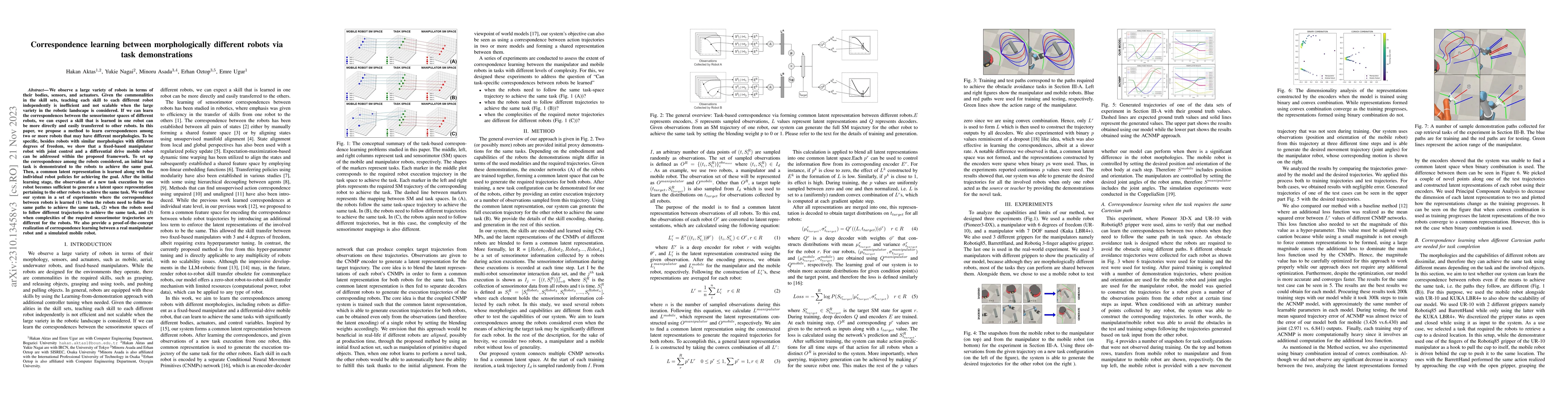 Thumbnail for Correspondence learning between morphologically different robots via
  task demonstrations