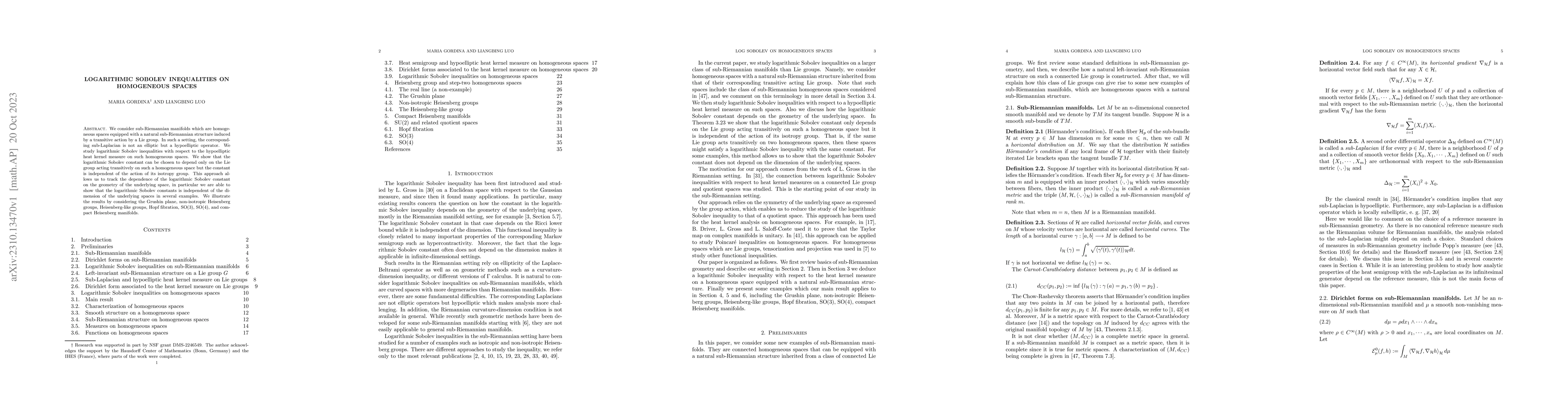 Thumbnail for Logarithmic Sobolev inequalities on homogeneous spaces