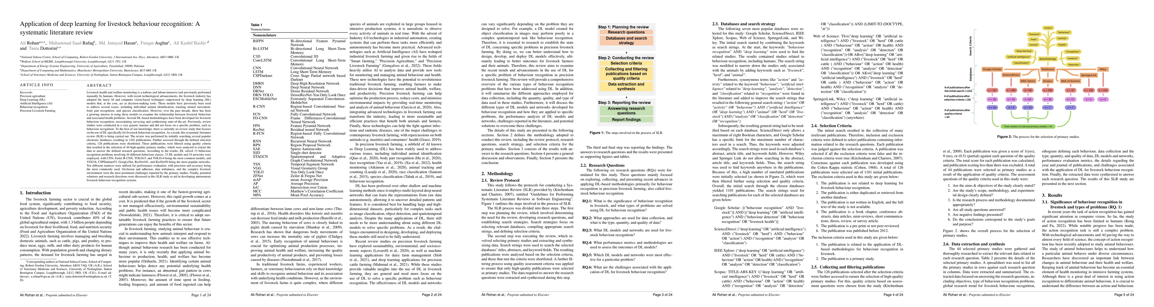 Thumbnail for Application of deep learning for livestock behaviour recognition: A
  systematic literature review