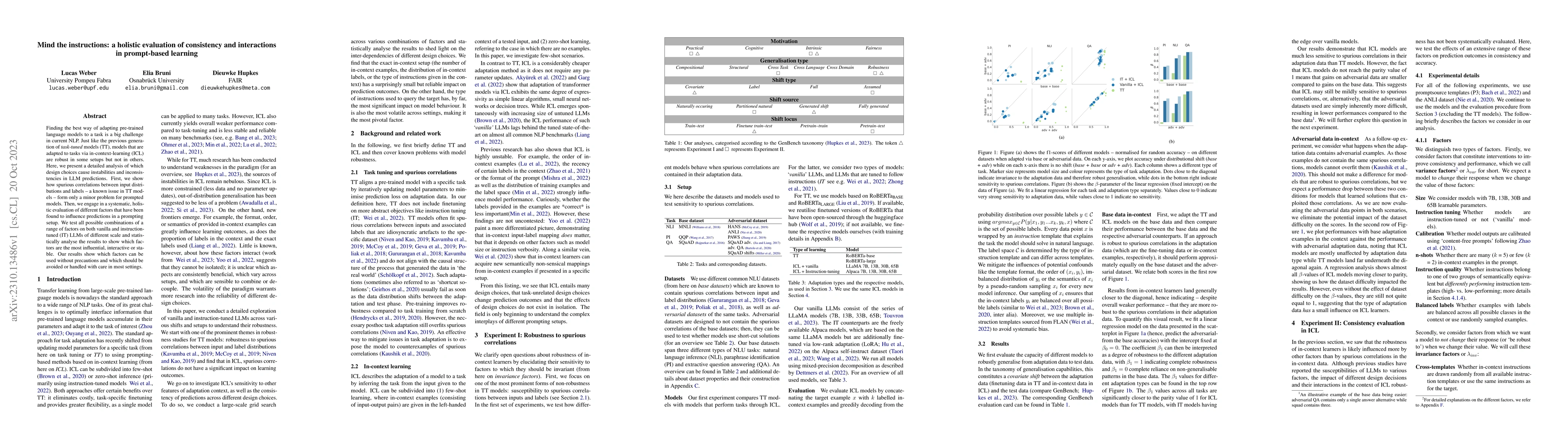 Thumbnail for Mind the instructions: a holistic evaluation of consistency and
  interactions in prompt-based learning