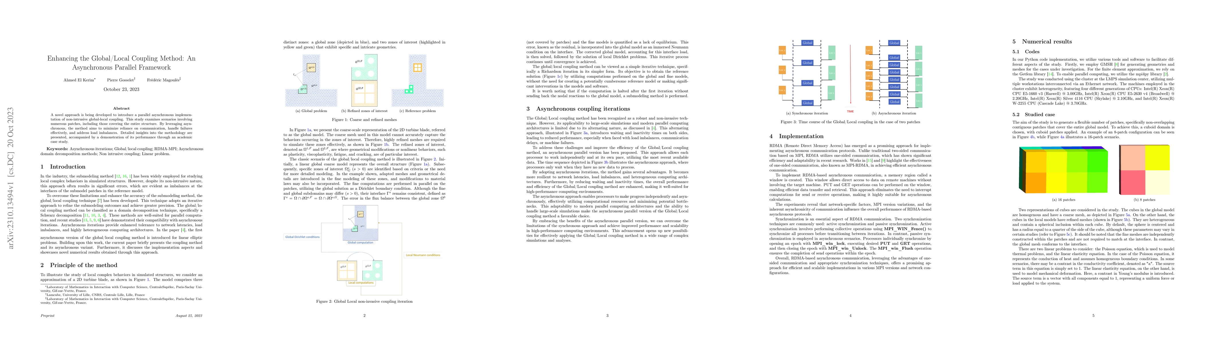 Thumbnail for Enhancing the Global/Local Coupling Method: An Asynchronous Parallel
  Framework