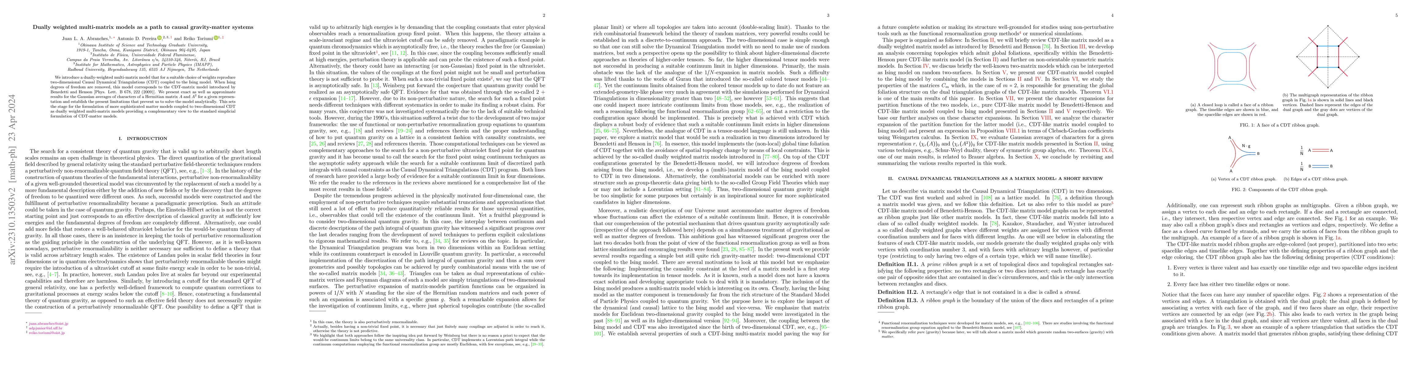 Thumbnail for Dually weighted multi-matrix models as a path to causal gravity-matter
  systems