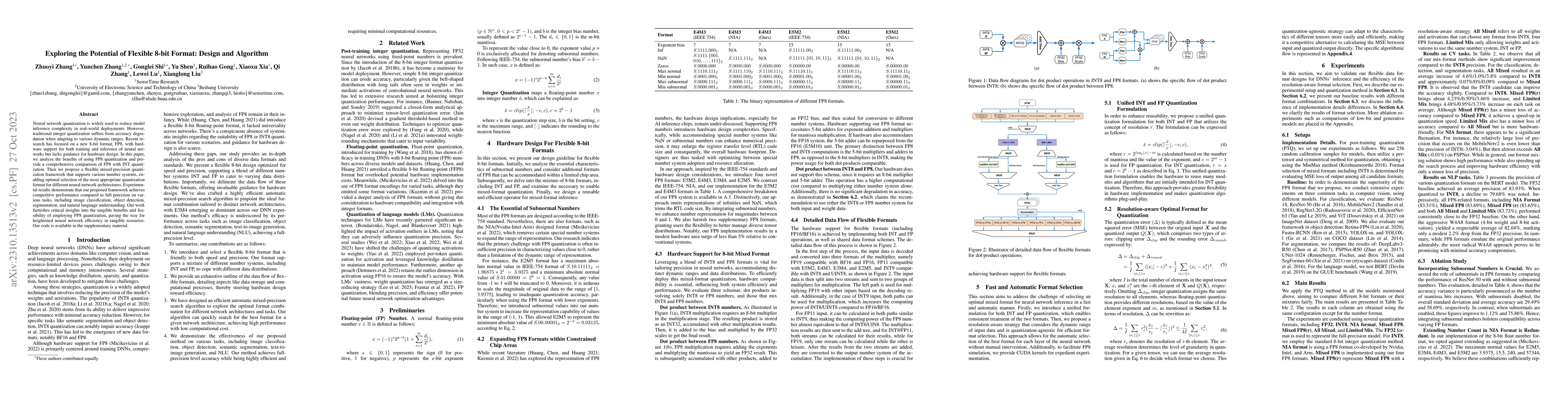 Thumbnail for Exploring the Potential of Flexible 8-bit Format: Design and Algorithm