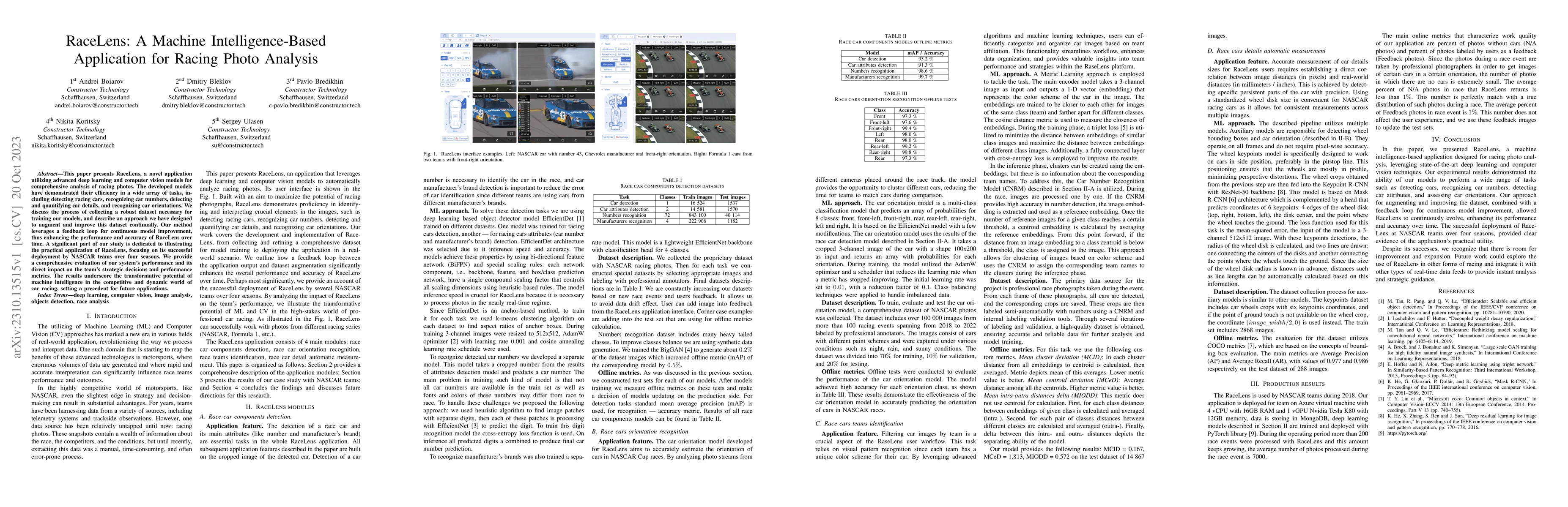 Thumbnail for RaceLens: A Machine Intelligence-Based Application for Racing Photo
  Analysis