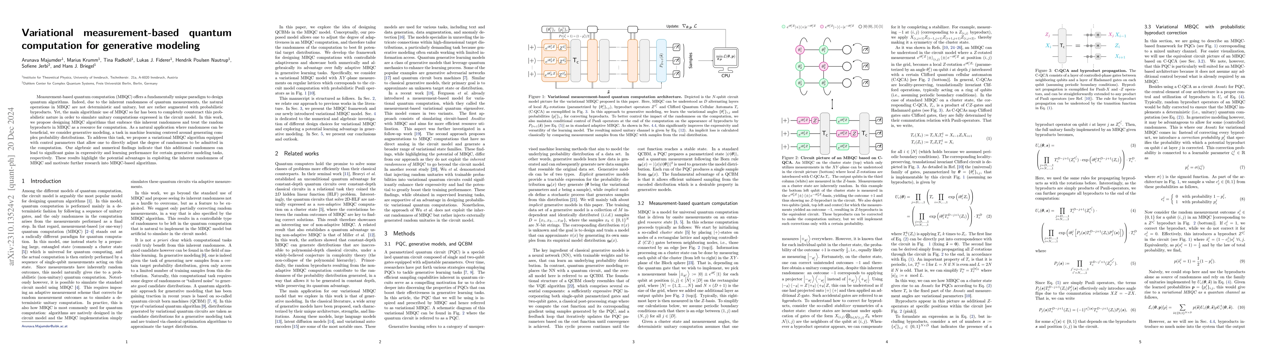 Thumbnail for Variational measurement-based quantum computation for generative
  modeling