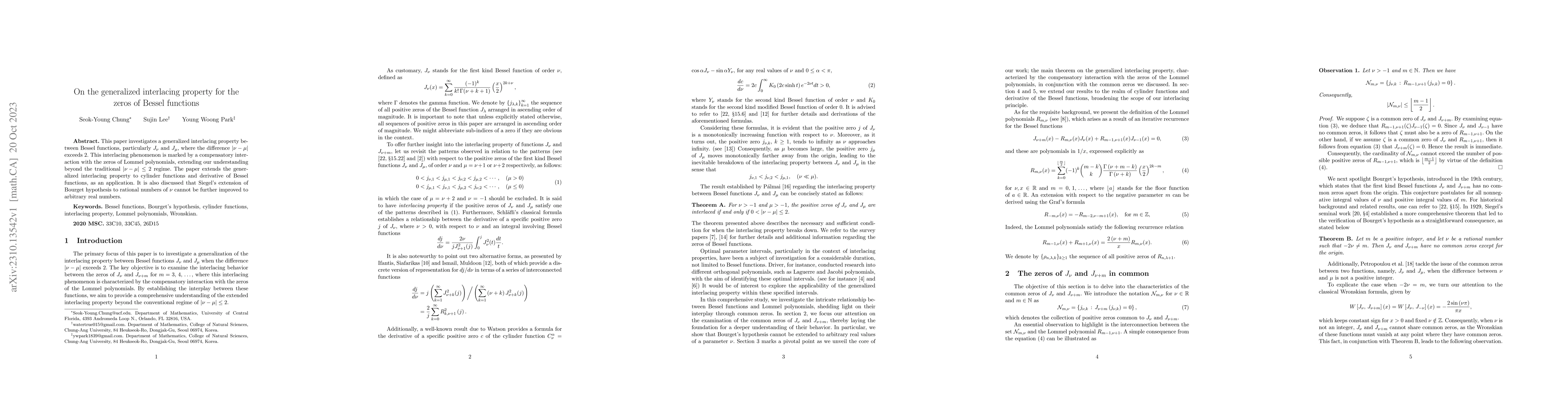 Thumbnail for On the generalized interlacing property for the zeros of Bessel
  functions