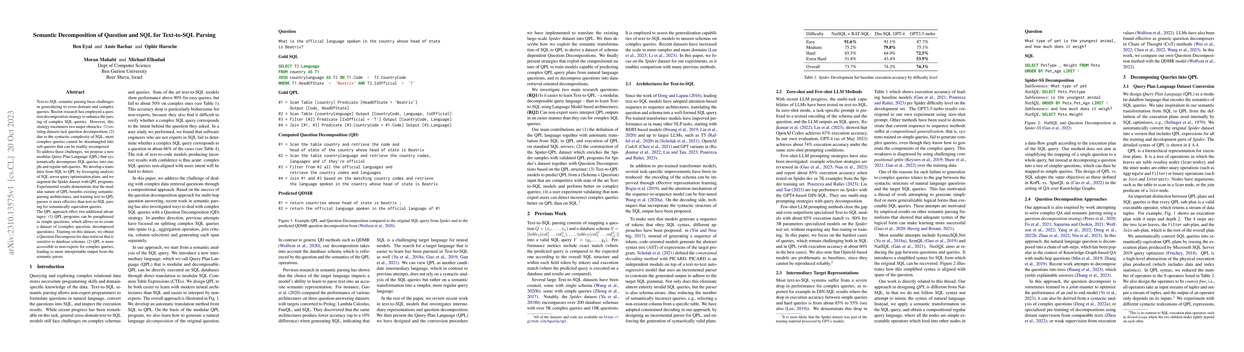 Thumbnail for Semantic Decomposition of Question and SQL for Text-to-SQL Parsing