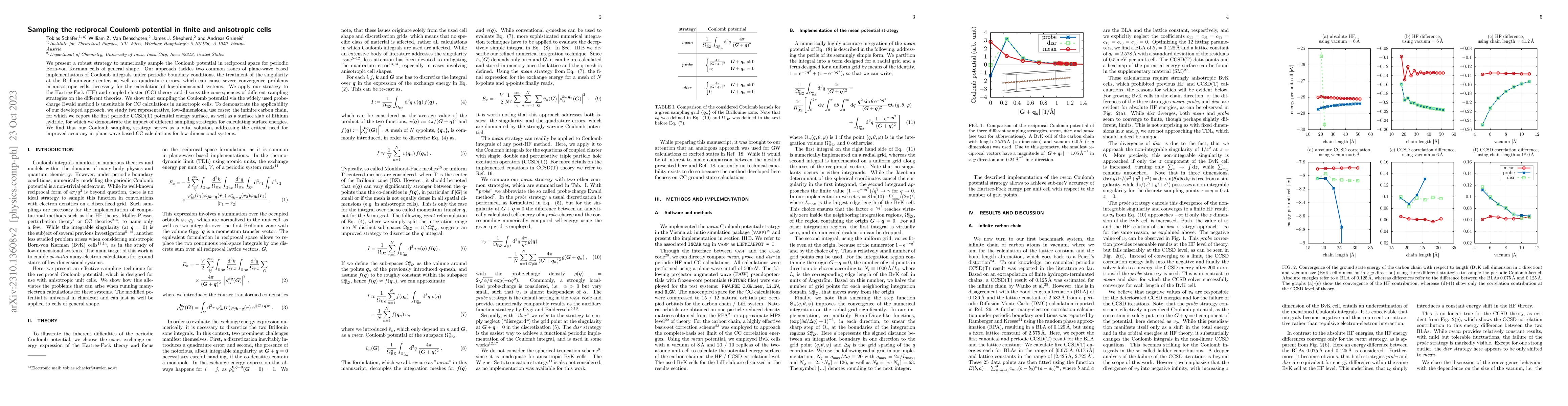 Thumbnail for Sampling the reciprocal Coulomb potential in finite and anisotropic
  cells