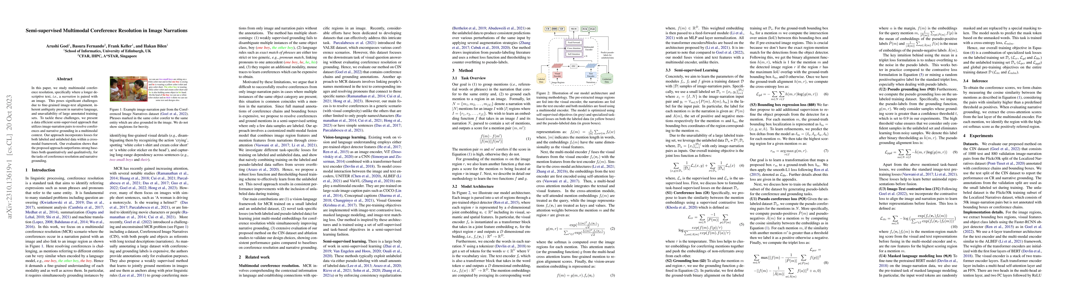 Thumbnail for Semi-supervised multimodal coreference resolution in image narrations