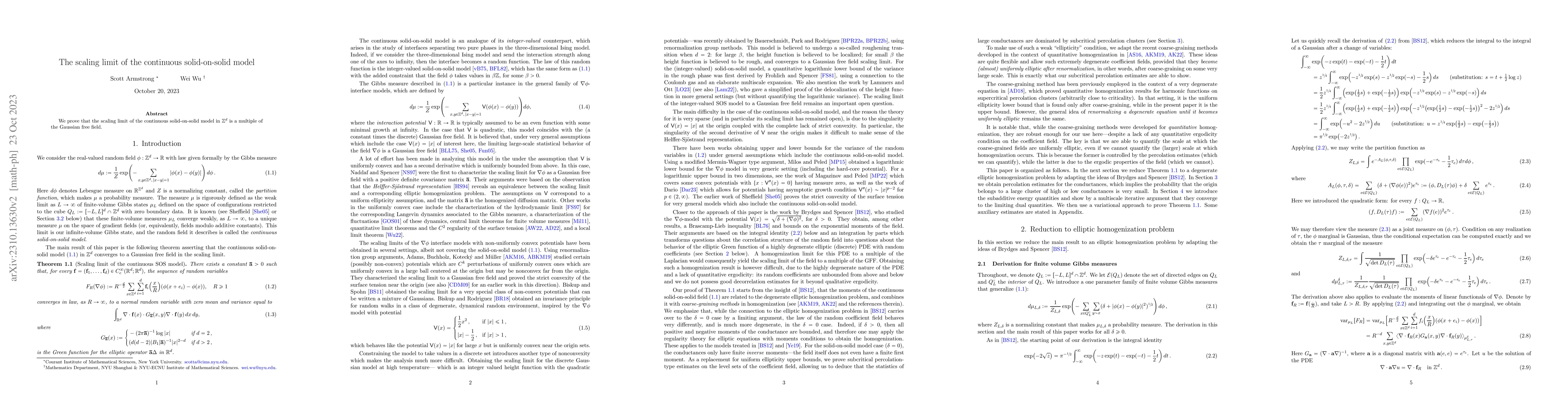 Thumbnail for The scaling limit of the continuous solid-on-solid model
