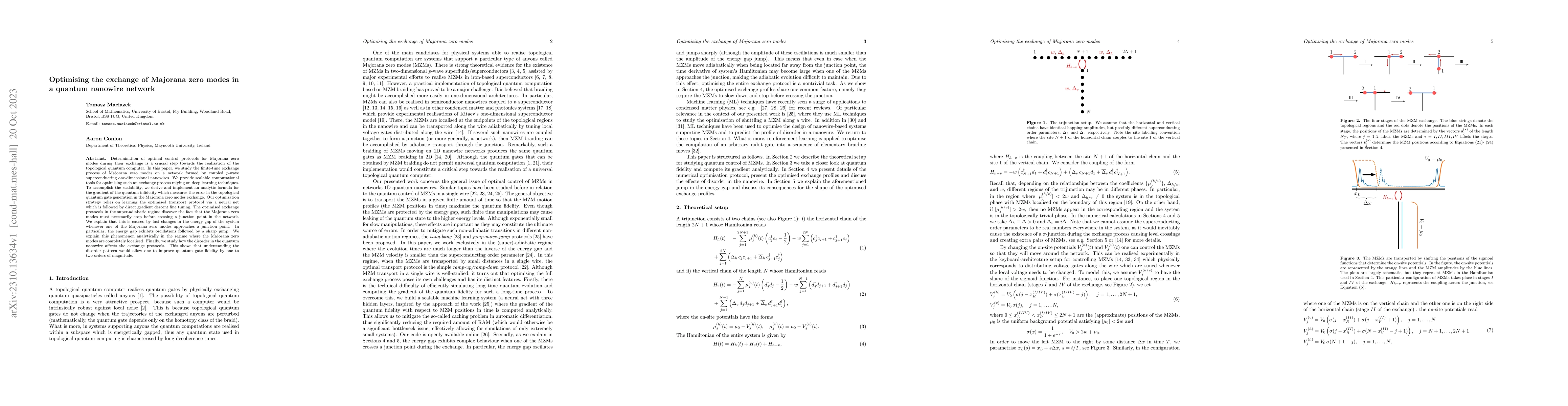 Thumbnail for Optimising the exchange of Majorana zero modes in a quantum nanowire
  network